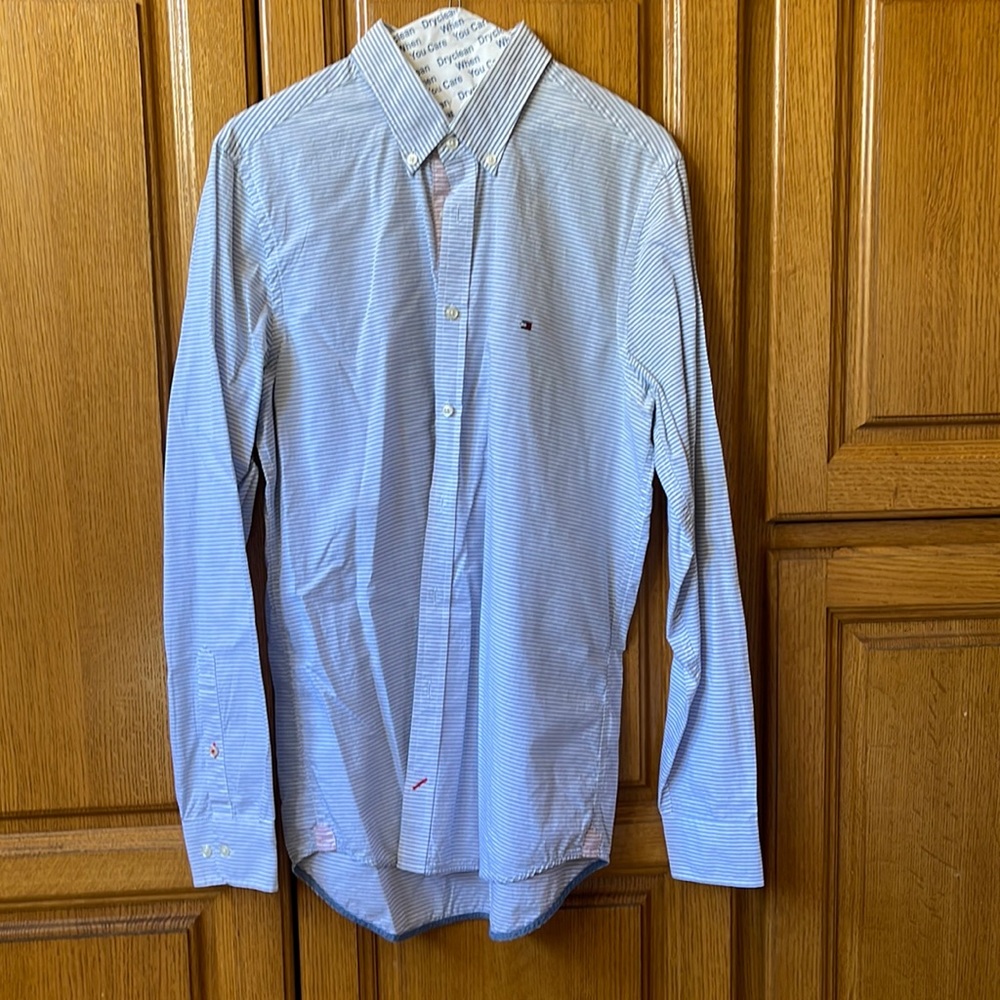 Tommy Hilfiger horizontal strip dress shirt